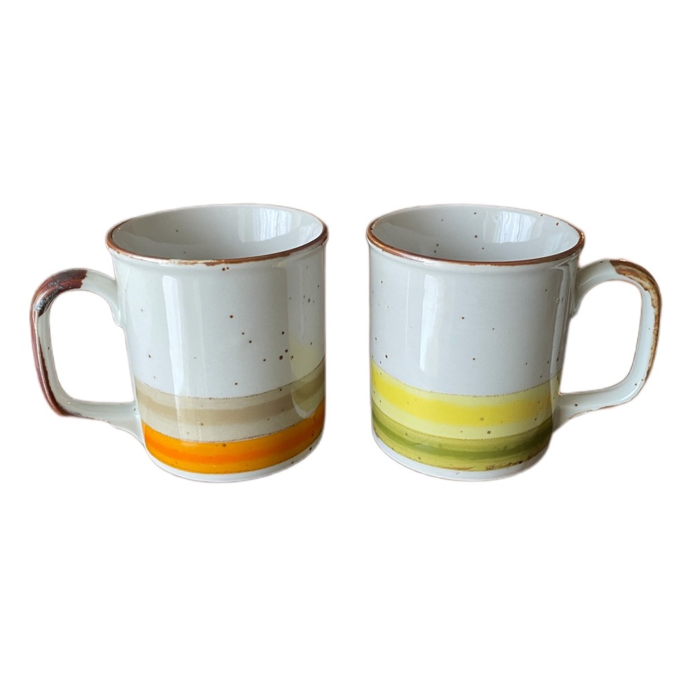Set of Vintage MCM Retro Coffee Mugs